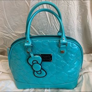 Hello Kitty Patent Leather Tote - Turquoise